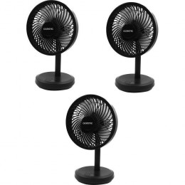 Oceanic Mini Ventilateur Usb Rechargeable - Diametre 15 Cm - 4 W - 4 Vitesses - Batterie Li-ion 2,6 Ah - Noir