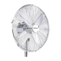 Oceanic Ventilateur Trepied 50 W - Diametre 40 Cm - Hauteur Reglable - Oscillation - Inox Et Bois