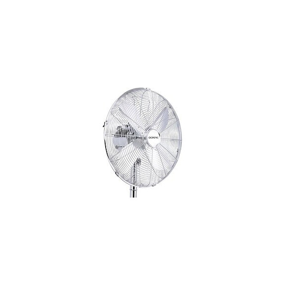 Oceanic Ventilateur Trepied 50 W - Diametre 40 Cm - Hauteur Reglable - Oscillation - Inox Et Bois