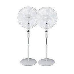 Oceanic Pack De 2 Ventilateurs Sur Pied 35 W - Dc - O 40 Cm - Silencieux - Oscillation - Blanc