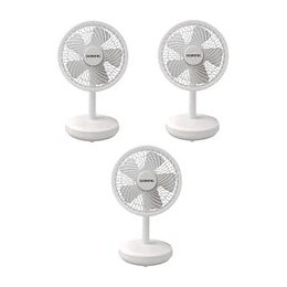 Oceanic Mini Ventilateur Usb Rechargeable - Diametre 15 Cm - 4 W - 4 Vitesses - Batterie Li-ion 2,6 Ah - Blanc