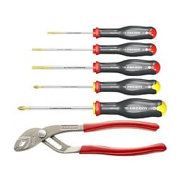 Jeu De 5 Tournevis 3.5-4-5.5, Ph1-ph2 Facom + 1 Pince