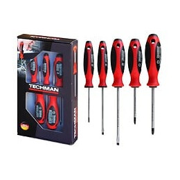 Jeu De 5 Tournevis Plats / Cruciforme