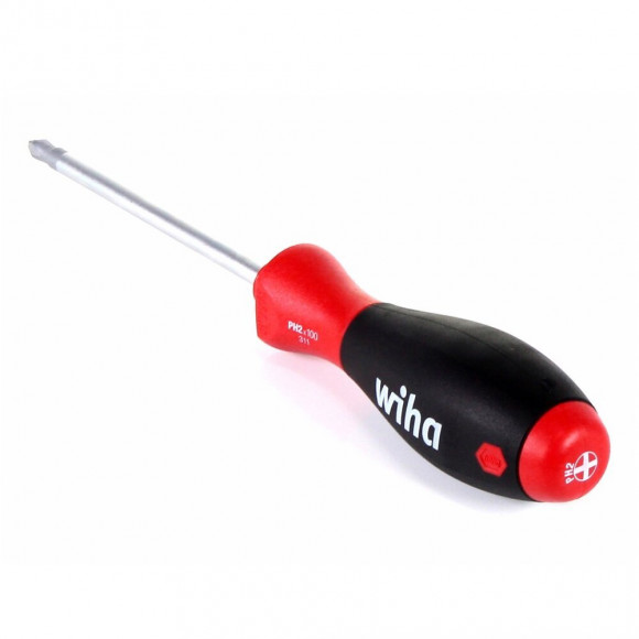 Wiha Tournevis Softfinish® Électrique Ph2 X 100 À Lame Ronde Pour Applications Sèches Dans Le Carton