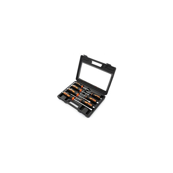 Dcraft - Jeu De Tournevis De Serrurier À Frapper - 7 Pièces - Embouts Magnétisés - Section Hexagonale - Noir