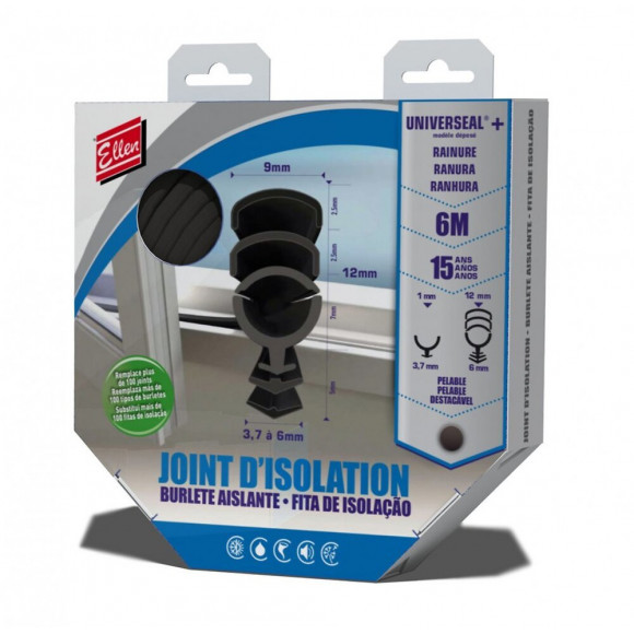 Joint De Porte Et Fenêtre Universel  Ellen Joint Univ Rainure Pelable 1a12mm - E