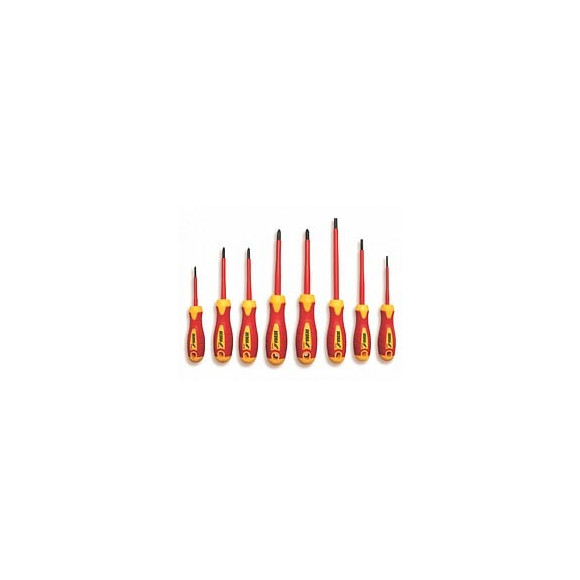 Dtools - Jeu De Tournevis Isolés - 8 Pièces - Jusqu'à 1000v - Embouts Magnétiques - Orange
