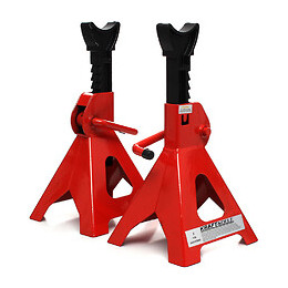 Dcraft -  Jeu De Chandelles À Crémaillère 3 Tonnes 2 Pièces Hauteur Maxi 425 Mm - Outil Garage Automobile - Levage Voiture 