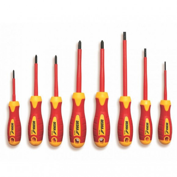 Dtools - Jeu De Tournevis Isolés - 8 Pièces - Jusqu'à 1000v - Embouts Magnétiques - Orange