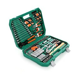 Dcraft - Set De Clés - 122 Pièces - Ensemble D'outils D'atelier Organisé Dans Une Mallette - Vert