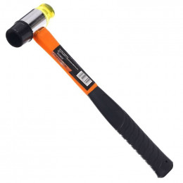 Dcraft - Maillet À Frappe 2 Embouts - Caoutchouc Antidérapant +  Fiberglass - Diamètre 30 Mm - Longueur 27 Cm - Noir