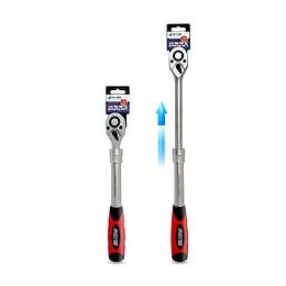 Dtools - Cliquet Droit - Longueur 305-445 Mm - Crv - Fixation 1/2" - 72 Dents - Télescope - Noir