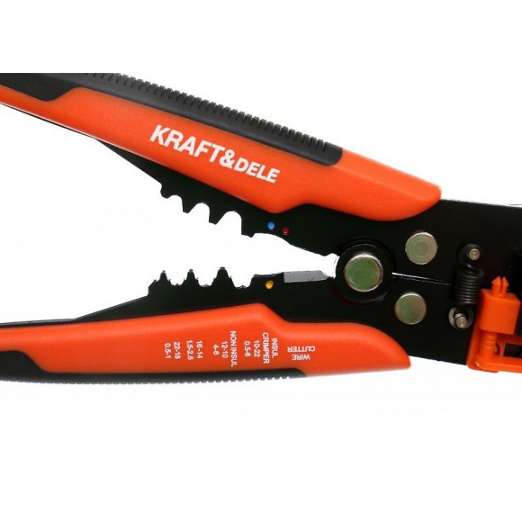 Dcraft - Pince À Dénuder + Serrer + Couper Avec Accessoires - Pince À Câbler -  205 Mm - 0,2 - 6,0 Mm² - Sertissage  0,5-6