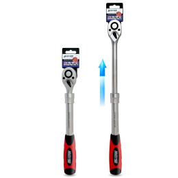 Dtools - Cliquet Droit - Longueur 305-445 Mm - Crv - Fixation 1/2" - 72 Dents - Télescope - Noir