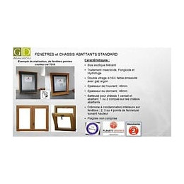 Fenetre 2 Vantaux En Bois   Hauteur 185 X Largeur 100 (cotes Tableau)