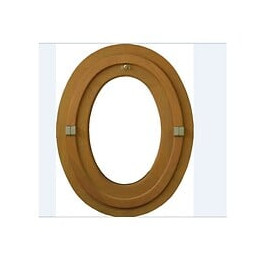 Œil De Bœuf Ovale 1 Vantail - H.65 X L.50 Cm - Bois