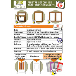 Fenetre 2 Vantaux En Bois   Hauteur 115 X Largeur 140 (cotes Tableau)