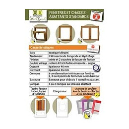 Fixe Lateral H 215x L20 Cm Cote Tableau Bois Exo / Prix Sacrifie Special -