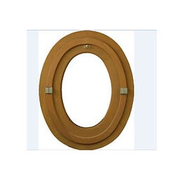 Œil De Bœuf Ovale 1 Vantail - H.90 X L.60 Cm - Bois