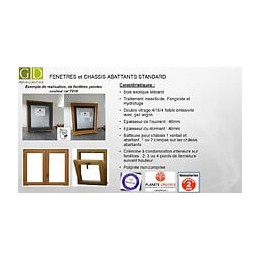 Fenetre 2 Vantaux En Bois   Hauteur 175 X Largeur 100 (cotes Tableau)