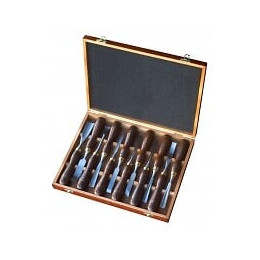 12 Outils De Sculpteur Manche Bois Pro