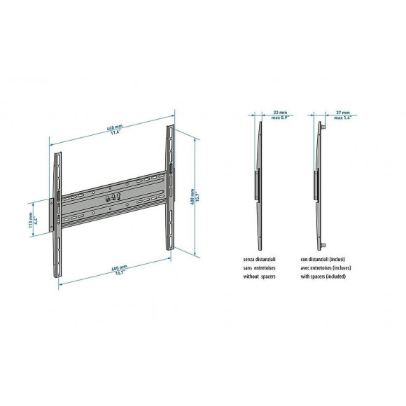 Support Mural Meliconi Es400flat