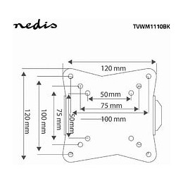 Support Mural Nedis Tvwm1110bk