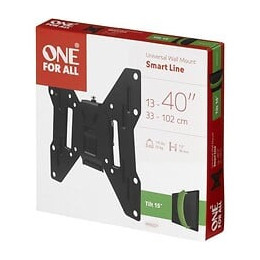 One For All Wm2221 Support Tv Smart 33-102 Cm 13-40 - Poids Max. : 50kgs - Inclinable 15 - Garantie 10 Ans