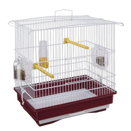 Giusy Cage Pour Oiseaux Rouge Et Blanc