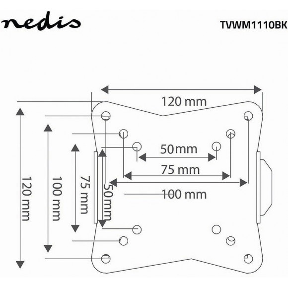 Support Mural Nedis Tvwm1110bk