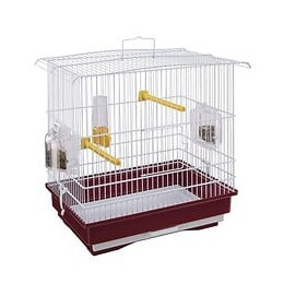 Giusy Cage Pour Oiseaux Rouge Et Blanc