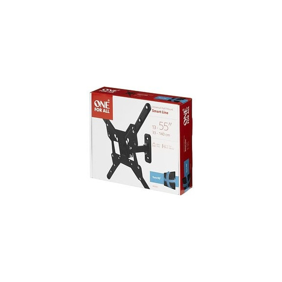 One For All Wm2441 Support Mural Inclinable Et Orientable A 90 Pour Tv De 33 A 140cm 13-55