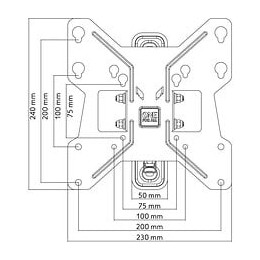 One For All Wm2251 - Support Mural Avec Reglage Dinclinaison Et De Rotation 180 Pour Tv De 13 A 40 33 A 102cm - Noir