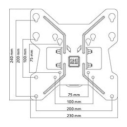 One For All Wm2241 - Support Mural Avec Reglage Dinclinaison Et De Rotation 90 Pour Tv De 13 A 40 33 A 102cm - Noir
