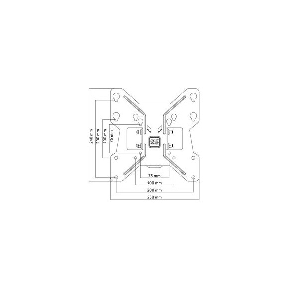 One For All Wm2241 - Support Mural Avec Reglage Dinclinaison Et De Rotation 90 Pour Tv De 13 A 40 33 A 102cm - Noir
