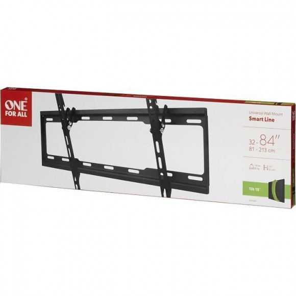 One For All Wm2621 - Support Mural Avec Reglage Dinclinaison De 15 Pour Tv De 32 A 84 81 A 213cm - Noir