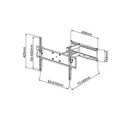 Inotek Pro M1 3265 Support Tv Mural - Pour Tv 32 A 65 81 A 165 Cm - Inclinable Et Orientable - Noir
