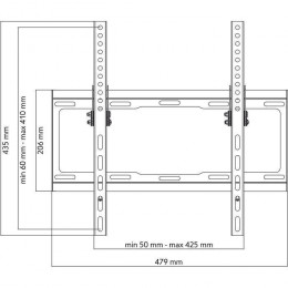 One For All Wm2421 - Support Mural Avec Reglage Dinclinaison De 15 Pour Tv De 32 A 55 81 A 140cm - Noir