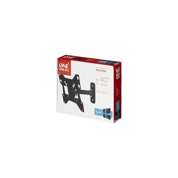 One For All Wm2241 - Support Mural Avec Reglage Dinclinaison Et De Rotation 90 Pour Tv De 13 A 40 33 A 102cm - Noir