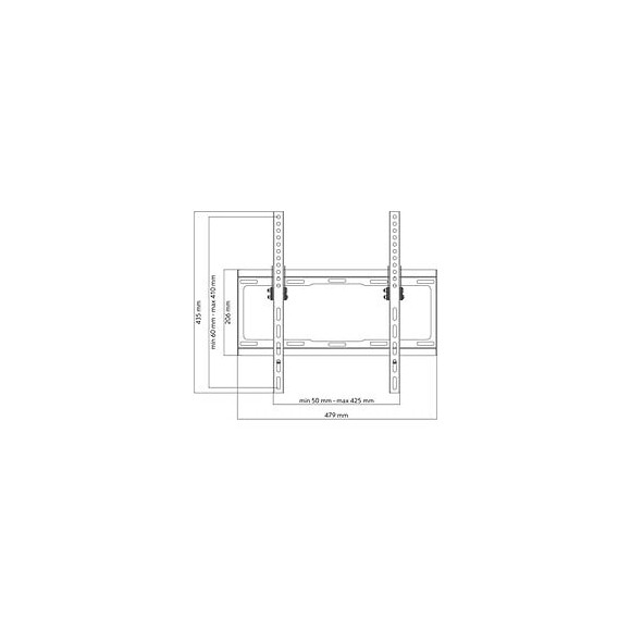 One For All Wm2421 - Support Mural Avec Reglage Dinclinaison De 15 Pour Tv De 32 A 55 81 A 140cm - Noir