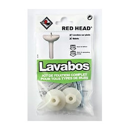 Kit Chevilles À Expansion Lavabo Red Head, Diam.10 X L.30 Mm