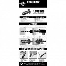 Lot De 10 Chevilles À Expansion Klix Red Head, Diam.5 X L.34 Mm Kxc5pv5010