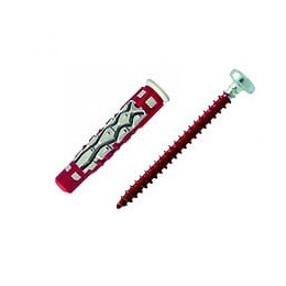 Lot De 8 Chevilles Et Vis Couleur Red Head, Diam.6 Mm X L.37 Mm