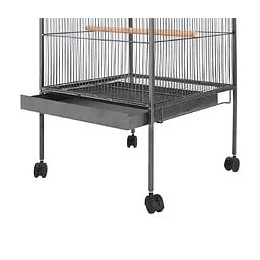 Cage À Oiseaux Acier Noir 54 X 54 X 146 Cm - Noir