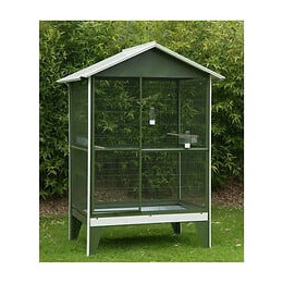 Vadigran Voliere Nr 16 Avec Toit - 122x93x173 Cm - Vert Et Blanc - Pour Oiseau