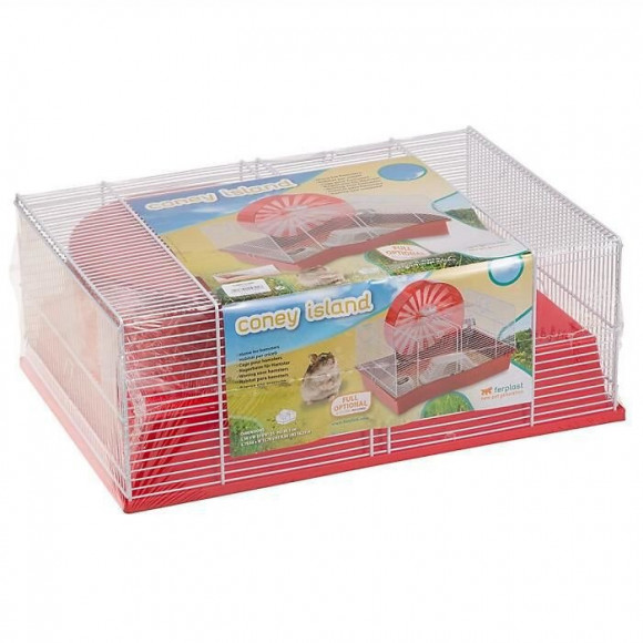 Cage Coney Island Ludique Pour Hamsters - 50 X 35 X 25 Cm - Blanc