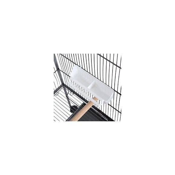 Cage À Oiseaux Acier Noir 54 X 54 X 146 Cm - Noir