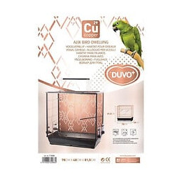 Duvo+ Cage Copper Alix 78 X 48 X 81,5 Cm - 9,18 Kg - Noir Et Cuivre - Pour Oiseaux