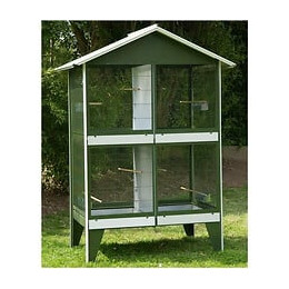 Vadigran Voliere Nr 15 Avec Toit - 122x82x173 Cm - Vert Et Blanc - Pour Oiseau