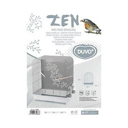 Duvo+ Cage Zen Miki 54 X 34 X 65 Cm - 4,27 Kg - Gris Clair Et Gris - Pour Oiseaux